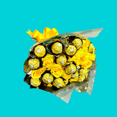 Ramo de Flores Amarillas con Chocolates